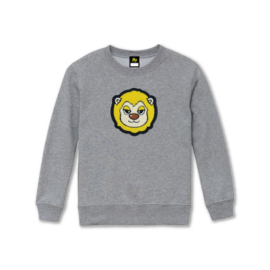 ティナのもこもこワッペンキッズスウェット(グレー)